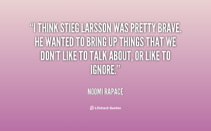 Quote About Stieg Larsson