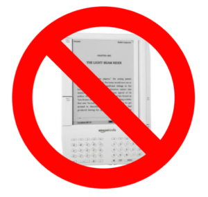 No Kindles, please...